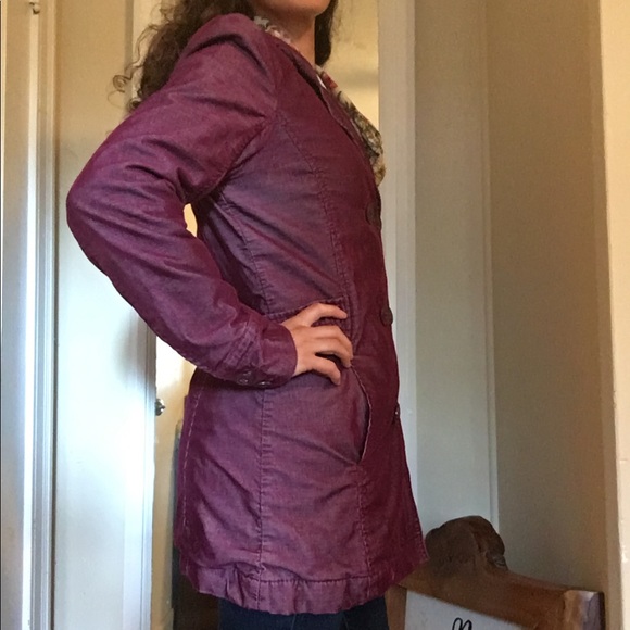 ROXY Jacket plumb purple double breasted with hood - Picture 7 of 8